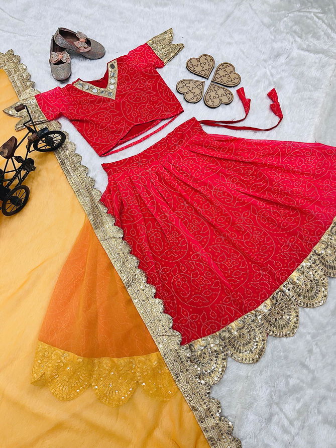 NOC 506 Faux Georgette Kids Readymade Girls Wear Lehenga Choli Wholesale Price In Surat
